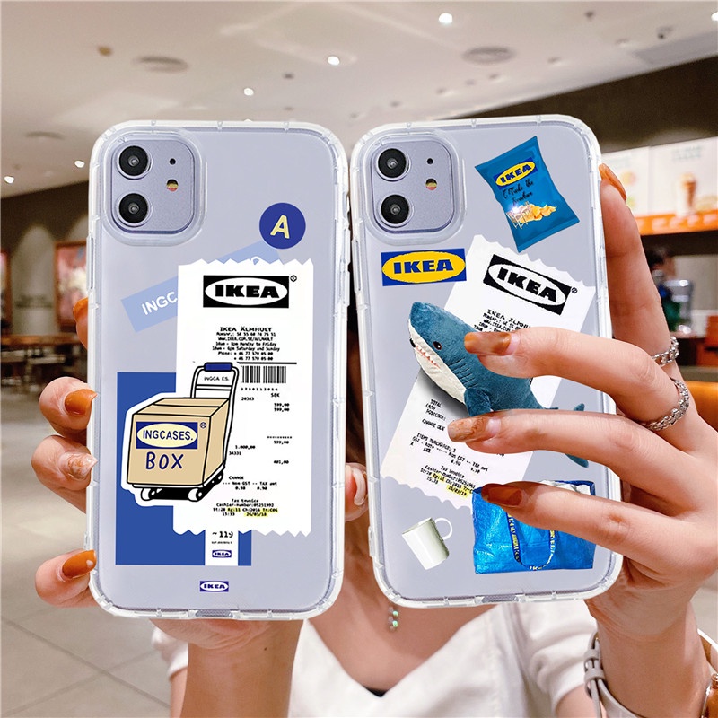 IKEA Ốp Điện Thoại Chống Sốc Cho iPhone 14 13 12 11 Pro Promax 14Plus mini X XS XR XSMAX 6 6s 6plus / 6splus 7 8 SE2020 7plus / 8Plus