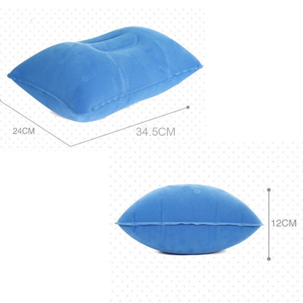 CHERRY💛 Ultralight Inflatable Air Pillow Home Square Flocking Cushion Bed Travel Car Outdoor Hiking Camping Rest/Multicolor