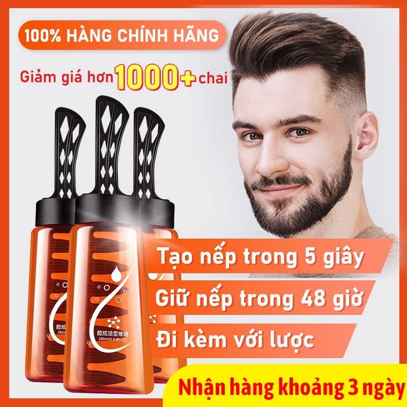 Gel vuốt tóc kèm lược Keo tóc keo vuốt tóc nam cao cấp chai 280ml kèm lược tiện dụng thân thiện với mọi loại tóc