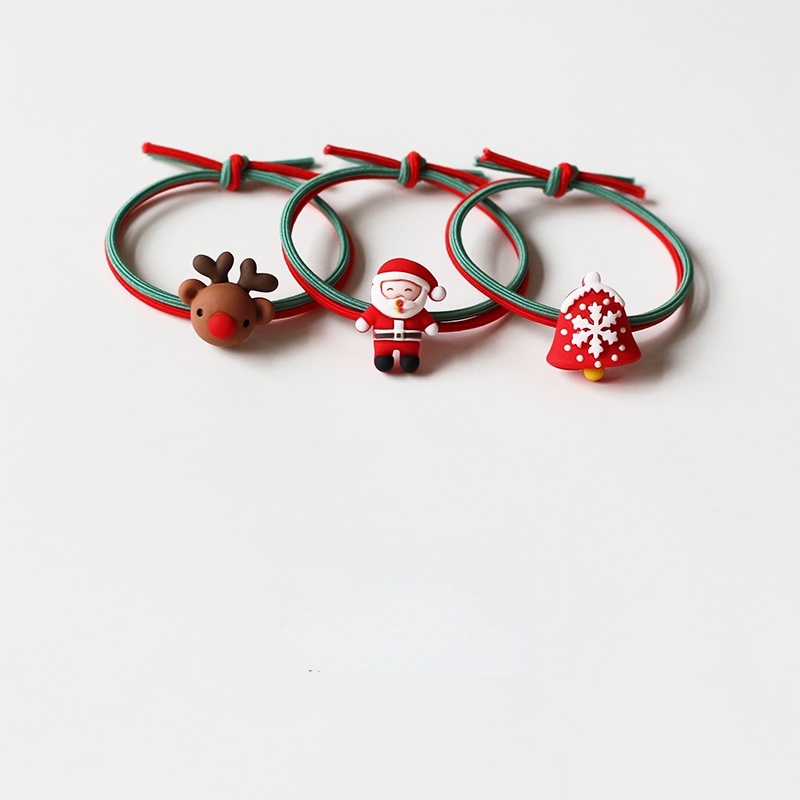 Dây Cột Tóc Hình Ông Già Noel Tuần Lộc Giáng Sinh Dễ Thương