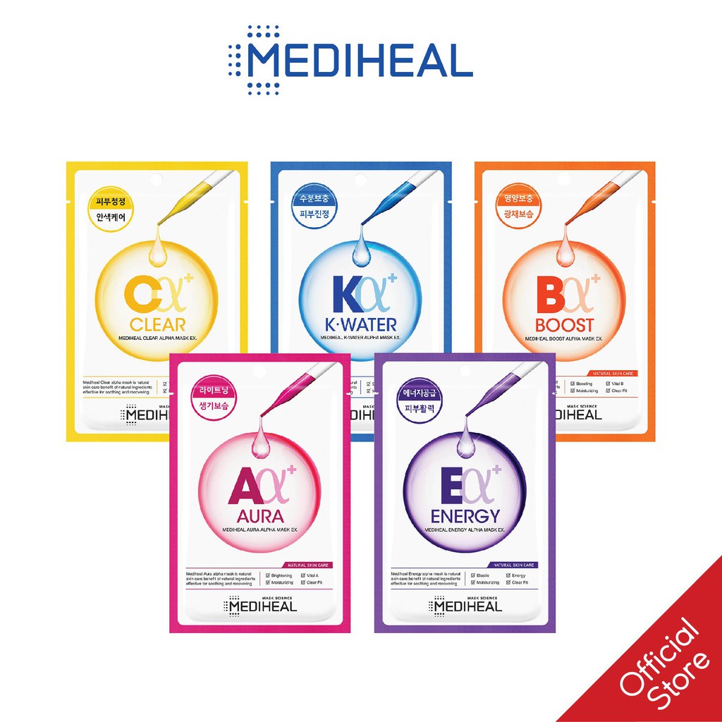 Mặt Nạ Mediheal Aura Alpha Trắng Sáng Mediheal Aura Alpha Mask EX 23ml | Thế Giới Skin Care