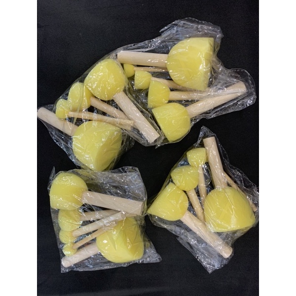 Bộ 5 Cây Cọ Xốp Mút, Cọ Chấm Màu Wenboxin Cho Bé