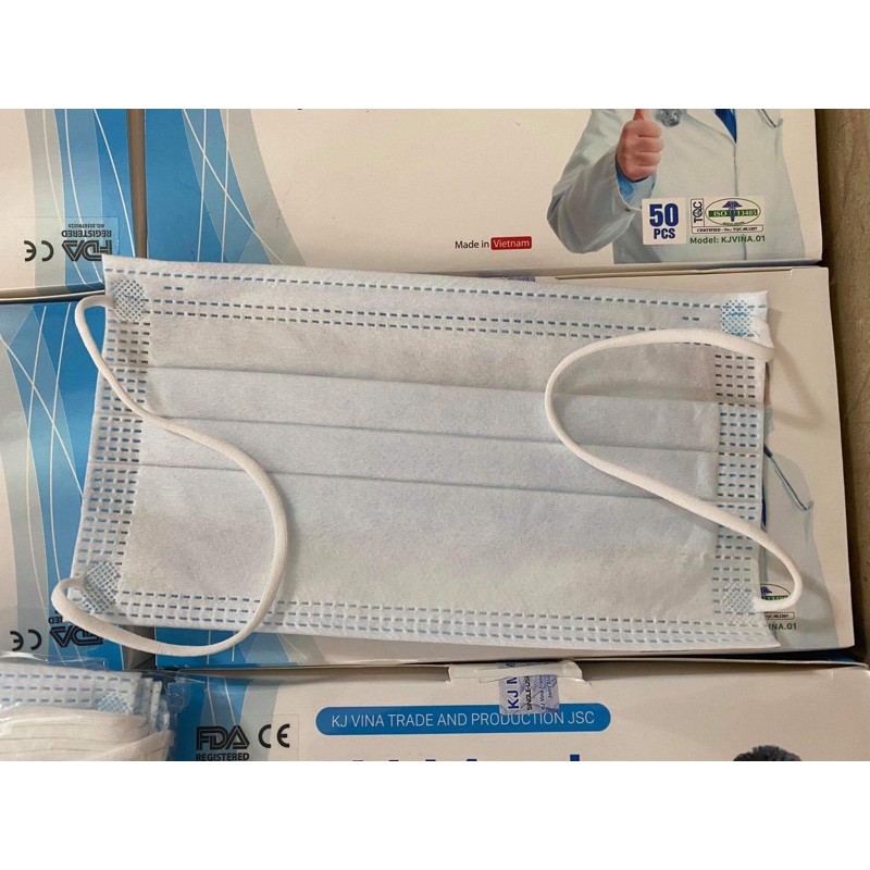 Hộp 50 cái khẩu trang y tế 4 lớp, kháng khuẩn