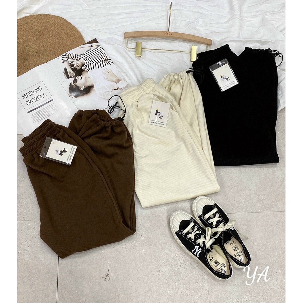 Quần jogger nhung tăm nữ dây rút gấu thời trang Quảng Châu - GUEM Clothes | BigBuy360 - bigbuy360.vn