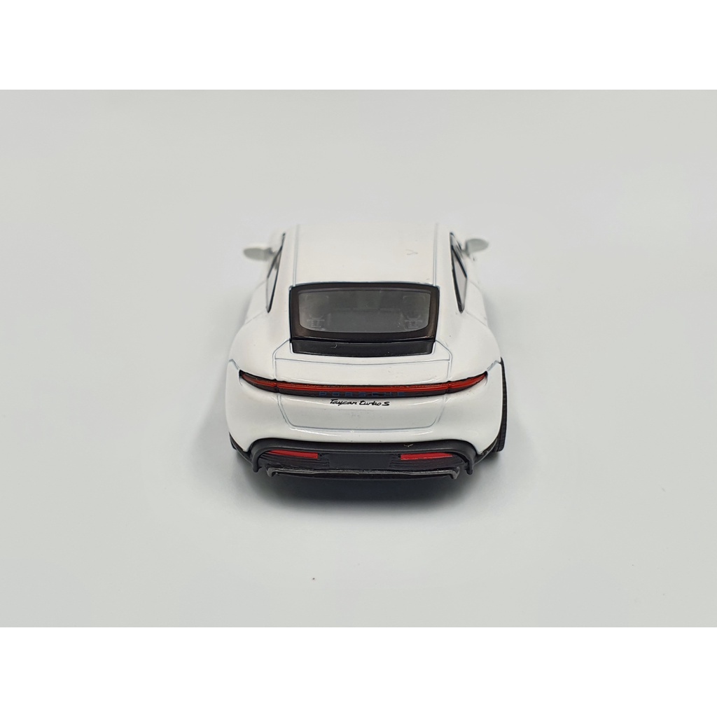 Xe Mô Hình Porsche Taycan Turbo S White LHD 1:64 MiniGT (Trắng)