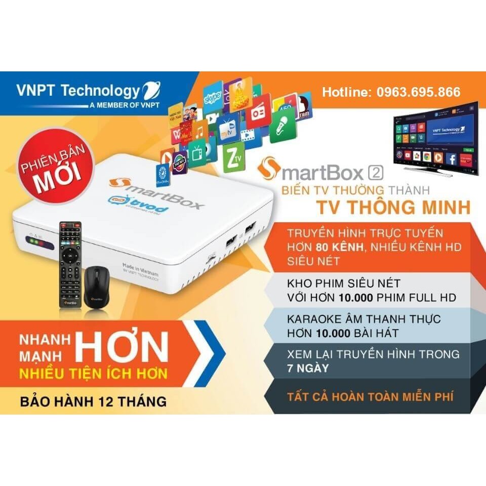 VNPT Smartbox 2 Ram 2G - Android TV Box chính hãng VNPT