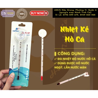 Nhiệt kế hồ cá- nhiệt kế thủy sinh- nhiệt kế thủy ngân dài 15cm trắng
