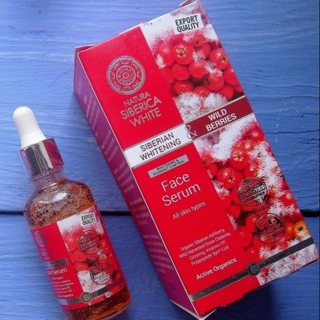 Serum Siberica dưỡng trắng sáng da, se khít lỗ chân lông.