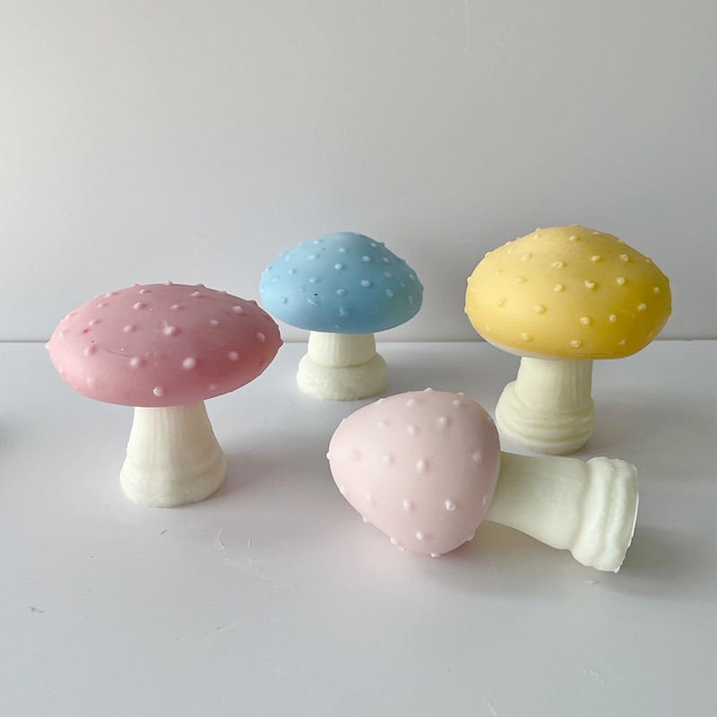 Khuôn Silicone Làm Nến Thơm Hình Nấm 3d DIY