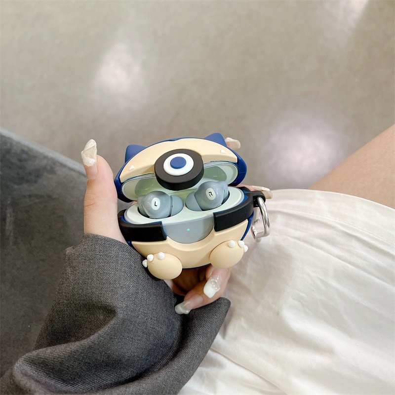 Vỏ Bảo Vệ Hộp Sạc Tai Nghe OPPO Enco Air2 Pro TWS Hình Cá Mập 3D Dễ Thương Chống Rơi Vỡ Cho OPPO Enco Air 2 Pro