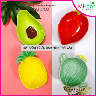 Bát gốm sứ trái cây cỡ to cho bé ăn dặm MEBAF
