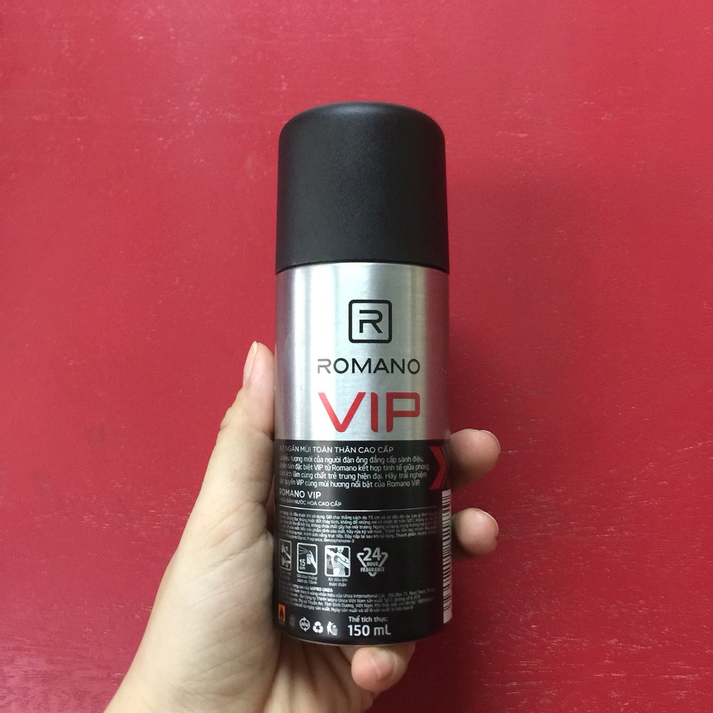 Xịt khử mùi Romano VIP 150ml