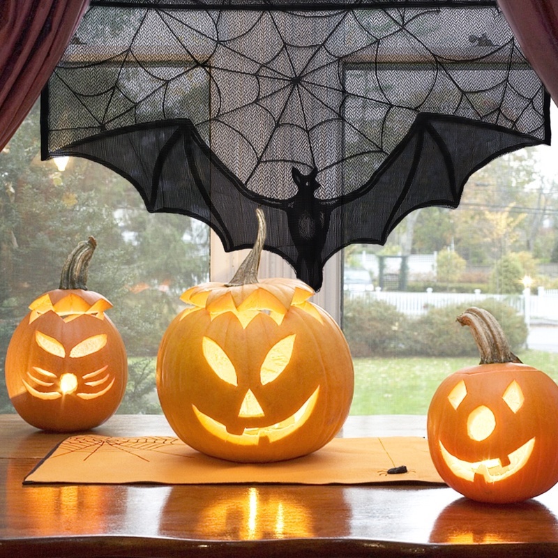 Tấm Vải Ren Che Phủ Bàn Trang Trí Tiệc Halloween DIY Ốp