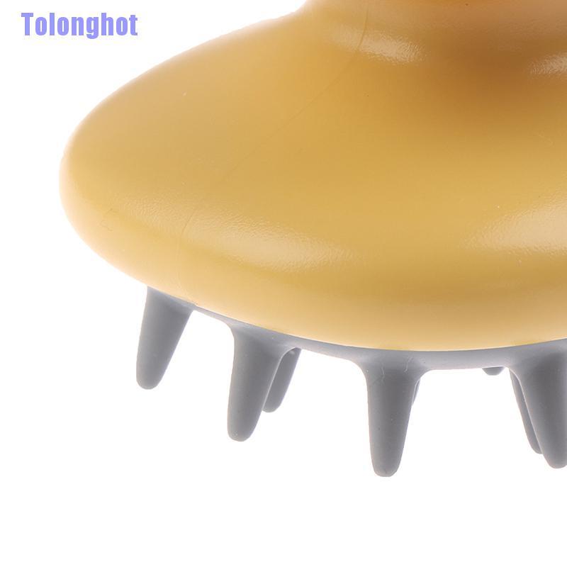 Tolonghot> Scalp Shampoo Washing Head Hair Growth Massage Brush Silicone Comb Bath Care