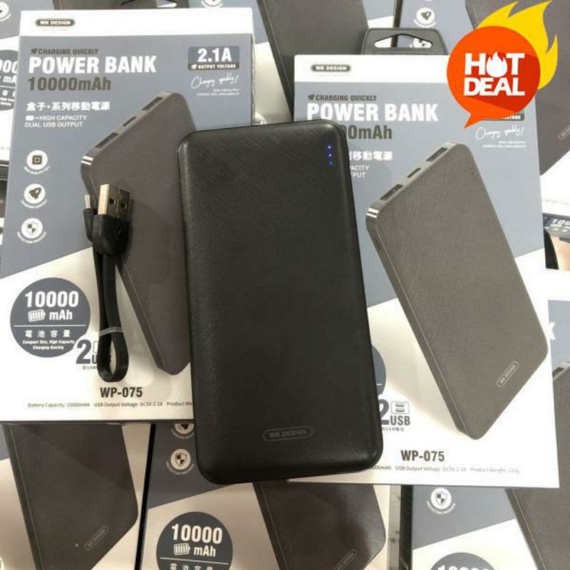 Sạc dự phòng Remax WP-075 10000mAh&lt;br&gt;