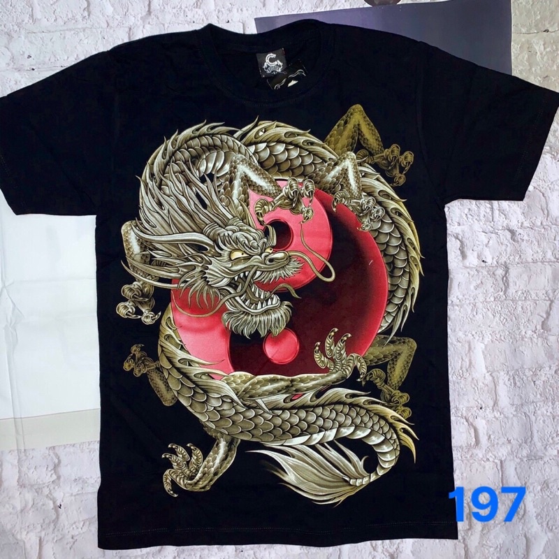 Rồng Ngọc Đỏ (Đen)-Áo3D Dạ Quang Thái Lan