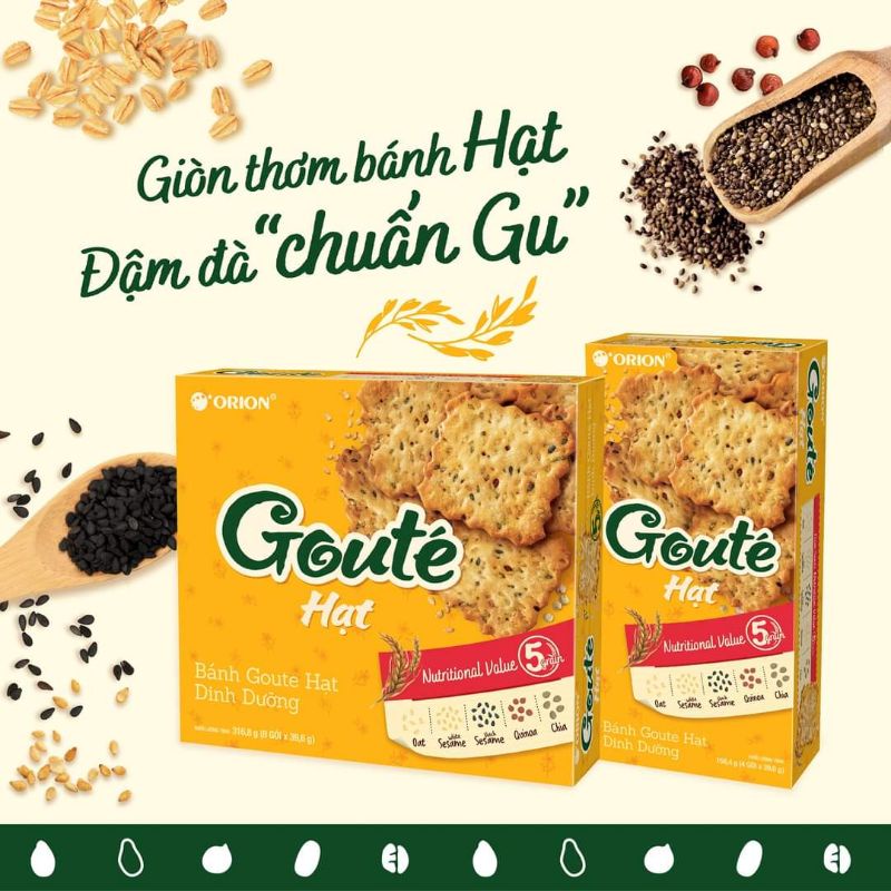 Bánh quy Goute hạt dinh dưỡng hộp 316.8g