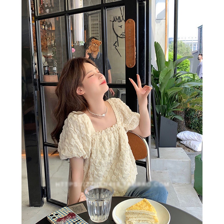 Áo Sơ Mi chiffon Tay Phồng Phong Cách Phương Tây Thời Trang Mùa Hè 2022 Mới Cho Nữ