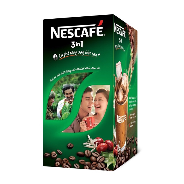 Hộp 20 Gói NesCafe 3.1 Rang Xay Đậm Vị Cafe 340gr Xanh