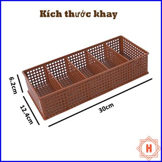 Khay Nhựa 5 Ngăn Song Long Cao Cấp { H }