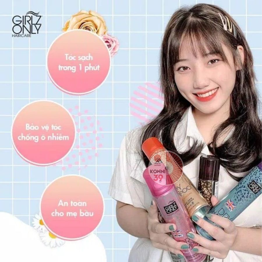 Dầu Gội Khô Girlz Only Tóc Bồng Bềnh Tức Thì 200ml Dry Shampoo Dazzling Volume - Bahachiha