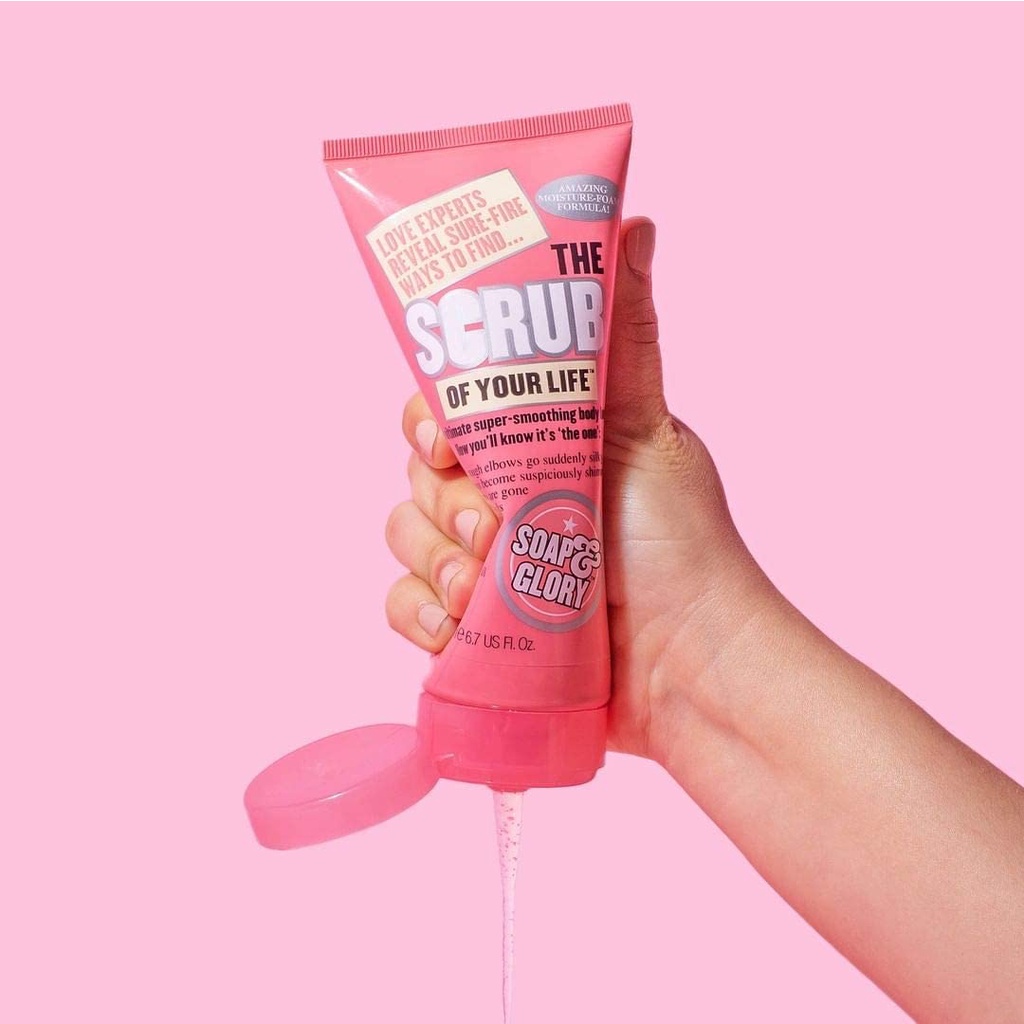 Tẩy da chết toàn thân Soap and Glory Flake Away / The Scrub Of Your Life Body Scrub Smoothing Body Buffer (200ml)