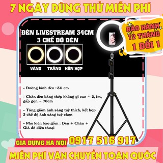 [BH 12 tháng] Đèn LiveStream 34cm, Đèn Live Stream 34cm Đa Năng Chân Đứng