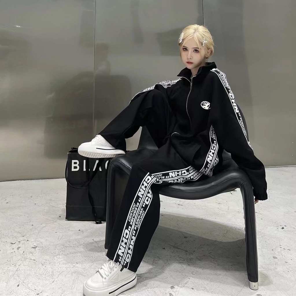 Set Đồ Thể Thao Gồm Áo Khoác Cổ Đứng Và Quần Dài Thời Trang Mùa Thu 2022