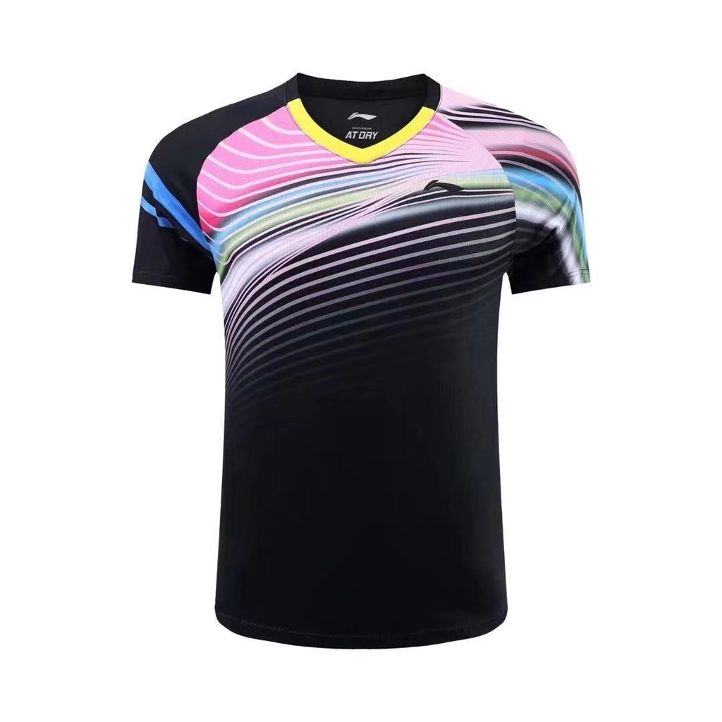 Li Ning Áo Đồng Phục Thể Thao Cầu Lông Bóng Chuyền Đội Tuyển Đánh Cầu Lông Mùa Hè Thoáng Khí Nhanh Khô Cho Nam Và Nữ