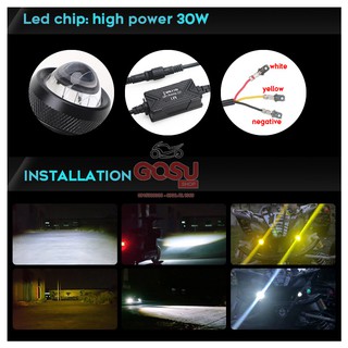 Đèn trợ sáng bi cầu mini- 2 chế độ cho xe máy ( HÀNG ĐẸP)