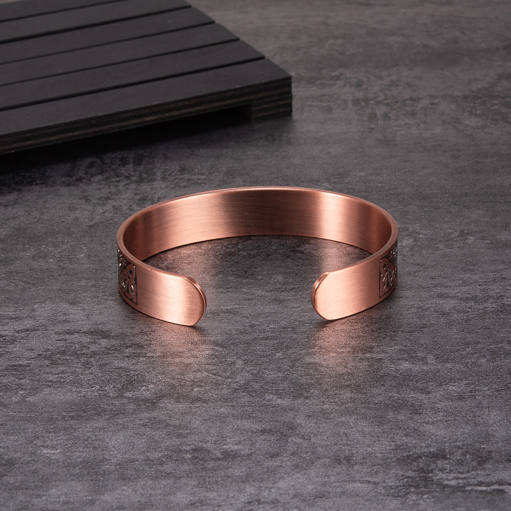 Vòng đeo tay từ tính bằng đồng nguyên chất điều chỉnh lưu thông máu cho nam nữ