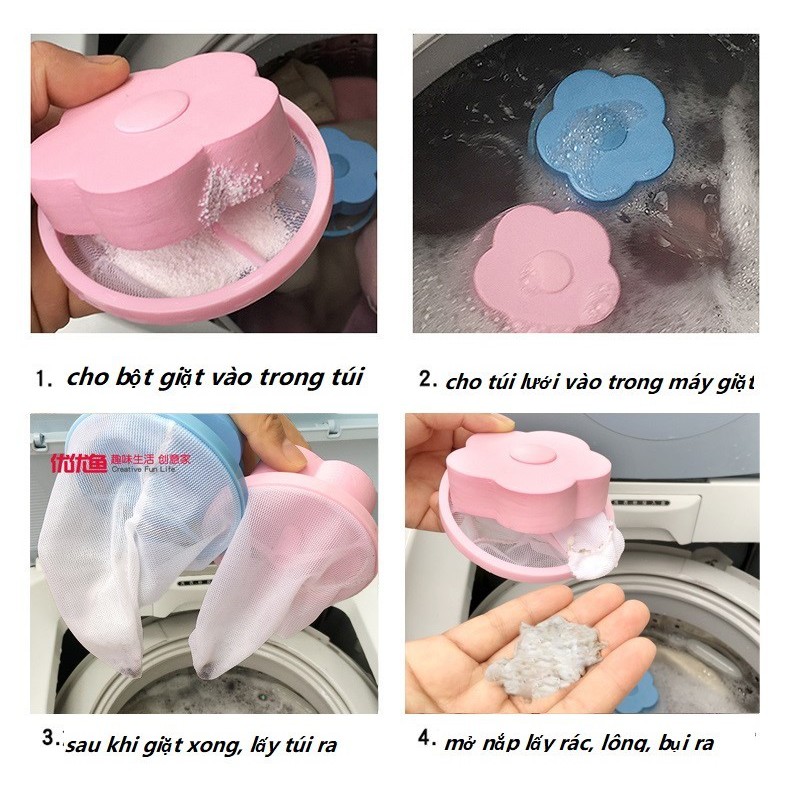 Combo 2 túi lọc bụi máy giặt