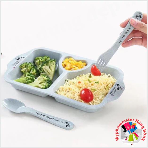 Khay ăn dặm cho bé chất liệu lúa mạch cao cấp