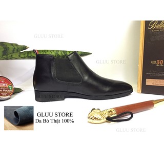 [TẶNG LÓT TĂNG CHIỀU CAO] Chelsea Boot Da Bò 100% Cổ Thấp
