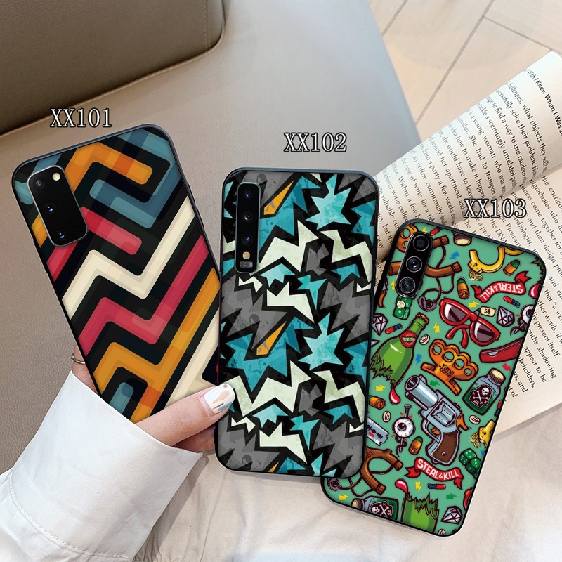 Ốp điện thoại mờ phong cách Graffiti cho Samsung A6 Plus A7 A8 A9 J6