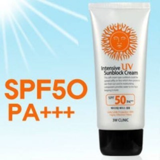 Kem chống nắng 3W Clinic Intensive UV Sunblock Cream SPF50