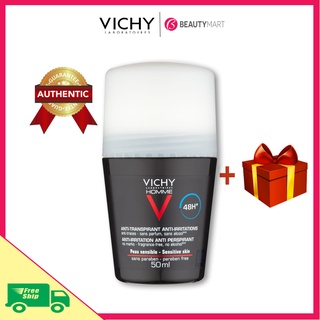 Lăn khử mùi, giảm mồ hôi cho nam Vichy Đen 48H không mùi thơm chính hãng Pháp - BeautyMart