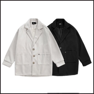 Áo Khoác dạ 1620 áo vest dạ dáng dài form rộng unisex Hàn Quốc