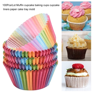 Bộ 100 Cốc Giấy Làm Bánh Cupcake