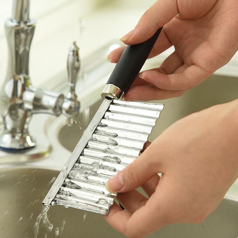 Dao cắt rau củ quả, hoa quả lượn sóng đa năng tiện lợi - Dao thái cà rốt, khoai tây, chè khúc bạch, rau câu lượn sóng