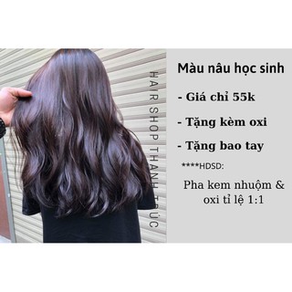Màu nâu học sinh, nhuộm tóc màu đi học không bị bắt