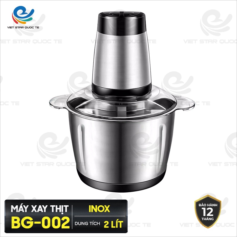 Máy xay thịt Việt Star Quốc Tế thủy tinh cao cấp-nhựa ABS-công suất 250W-2 lít-bảo hành 12 tháng