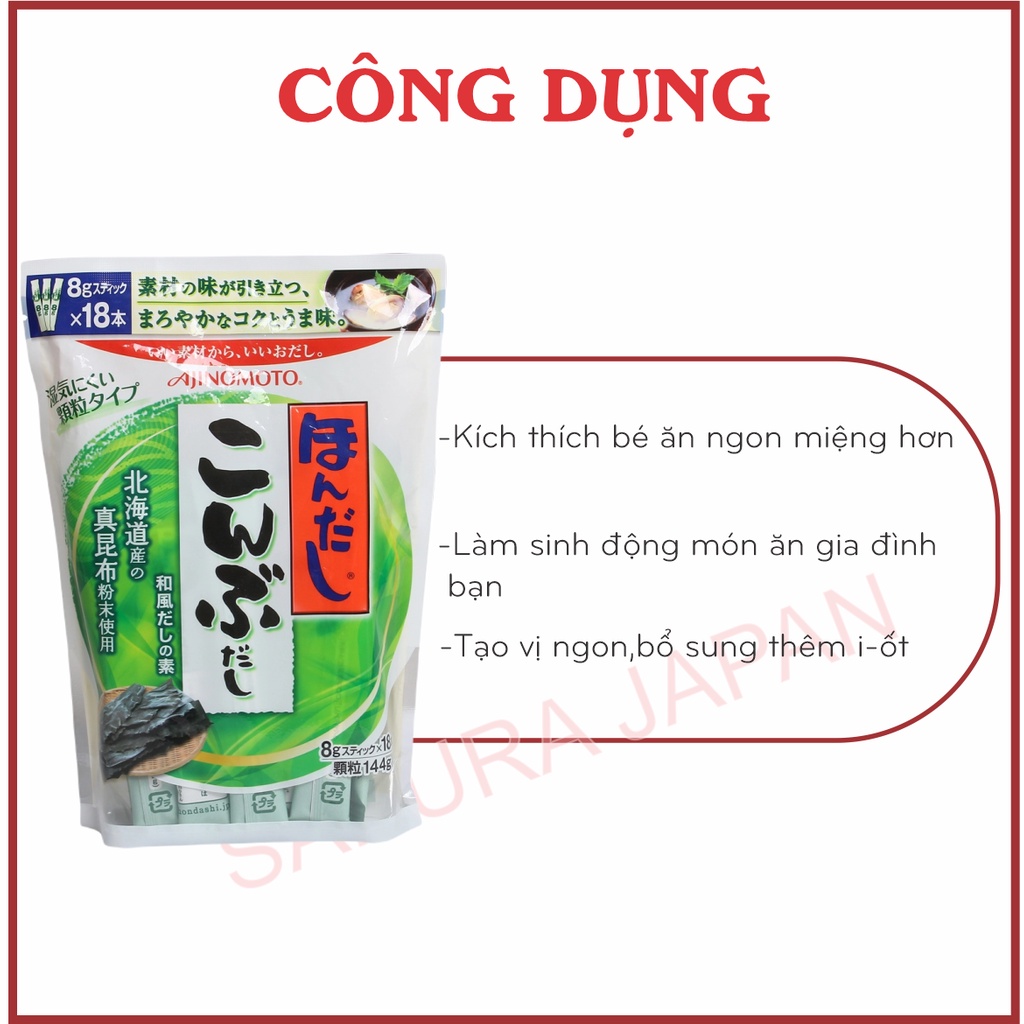 Hạt nêm rong biển Ajinomoto Nhật Bản 112g hạt nêm cho bé ăn dặm