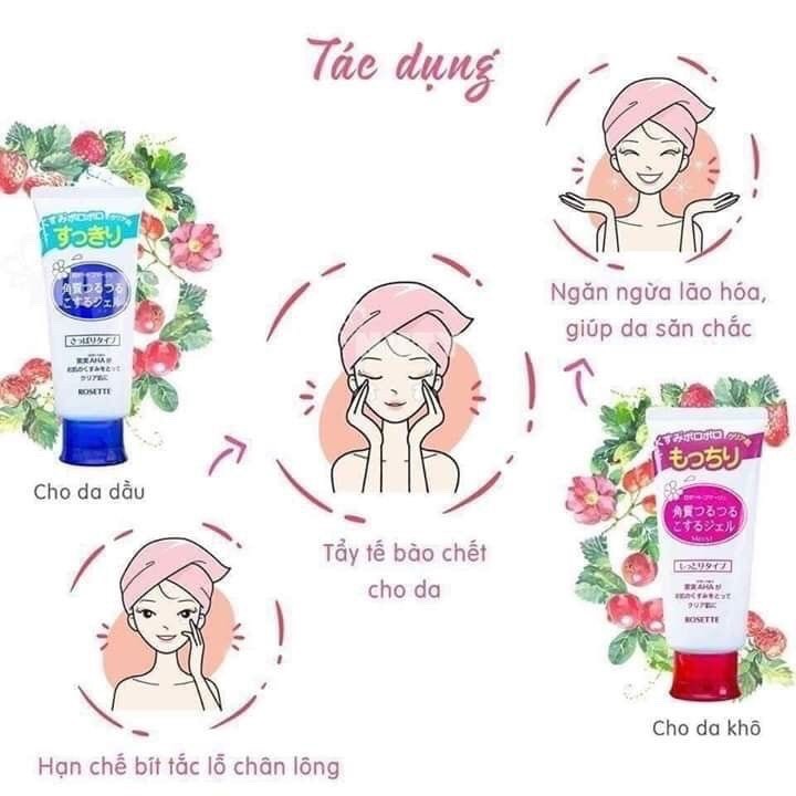 [NHẬT NỘI ĐỊA] Tẩy Da Chết Rosette Peeling Gel Chiết Xuất Trái Cây Nhật Bản - 120gr