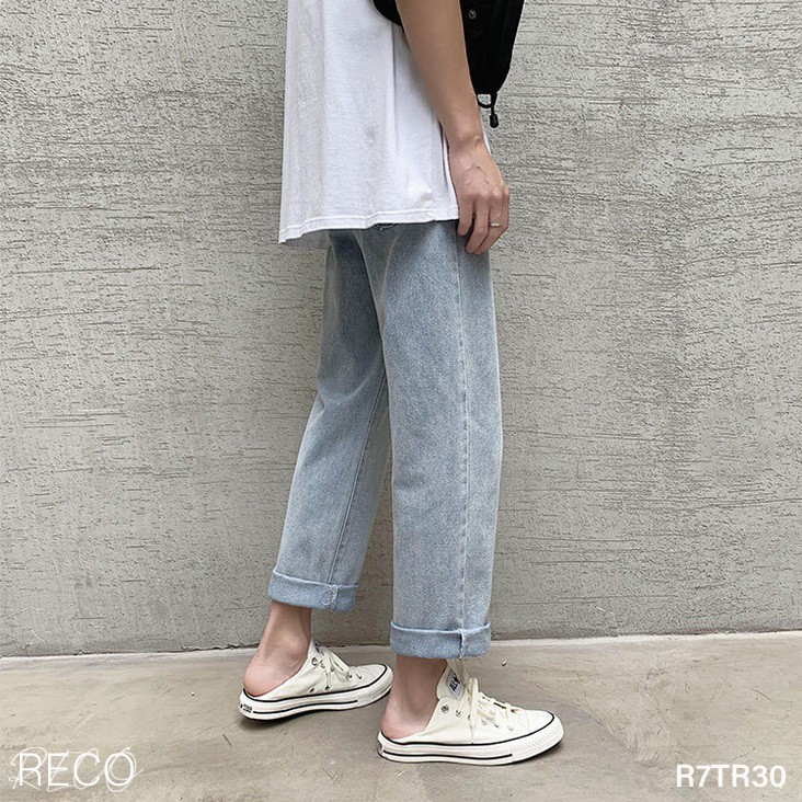 [Mã SKAMSALEP6 giảm 10% TỐI ĐA 100K đơn150K] Quần jean nam Hàn Quốc cao cấp dáng rộng Trousers Loose R7TR30 | BigBuy360 - bigbuy360.vn
