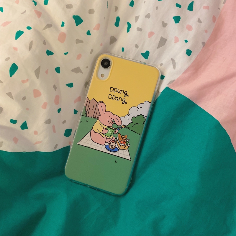 Ốp điện thoại họa tiết chú heo cho iPhone 5/5s/6/6plus/6s/6s plus/6/7/7plus/8/8plus/x/xs/xs max/11/11 pro/11 promax