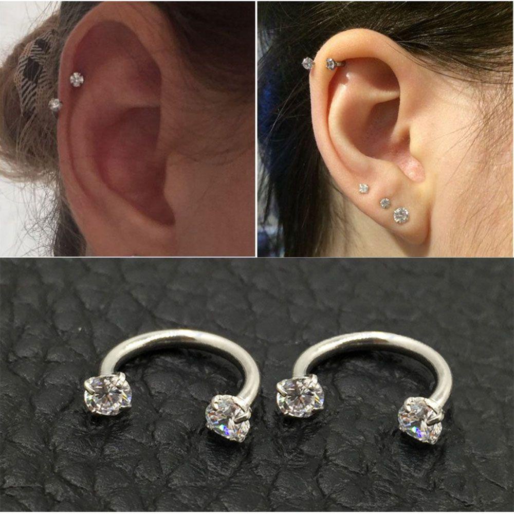 LILYES Nhẫn Thép Không Gỉ Đeo Sụn Mũi / Môi Phổ Biến Mới