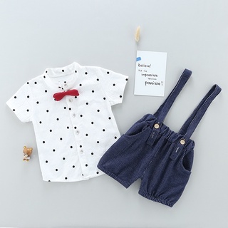 ( thanh lý HÀNG NEW ) Đồ bộ Set yếm xanh bé trai ( hàng Quảng châu )