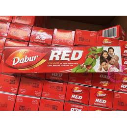 [Tặng 1 tinh dầu Pearl Drops]Combo 5 tuýp Kem đánh răng thảo dược Dabur Red 200gr