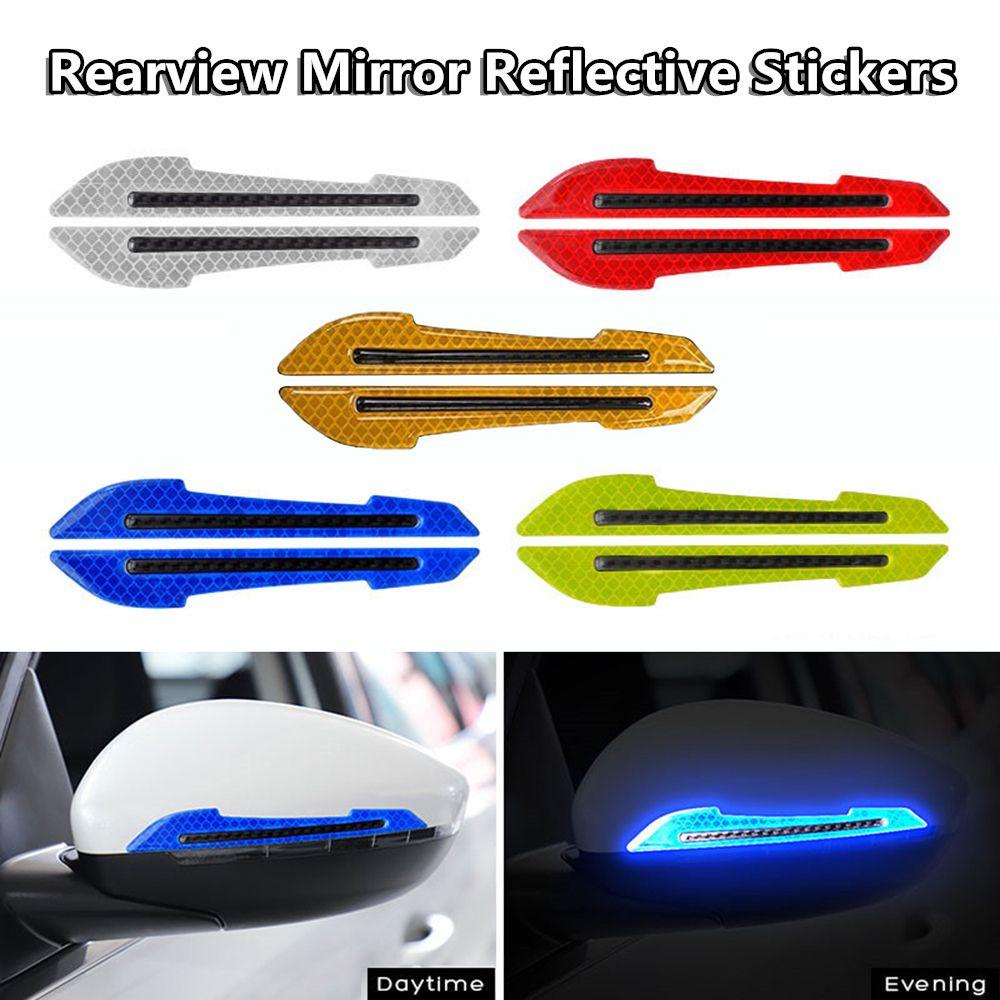 MAYSHOW Set 2 Dải Dán Phản Quang Họa Tiết Sợi Carbon Trang Trí Gương Chiếu Hậu Xe Hơi